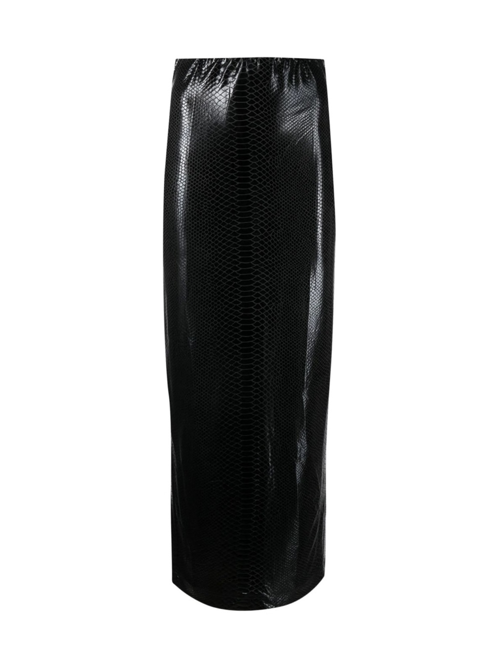 Kim Shui crocodile-effect high-waisted skirt